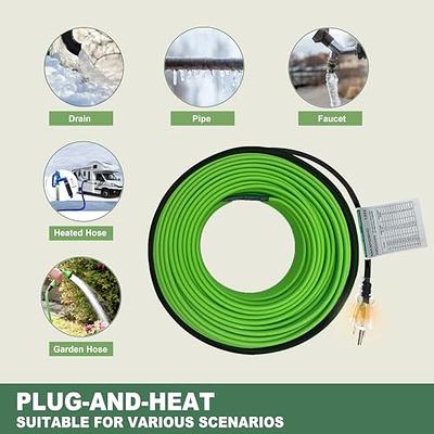 MAXKOSKO 6Ft. 120V Heat Tape for Water Pipes, Self-Regulating Heating Cable  for Metal And Plastic Pipes.