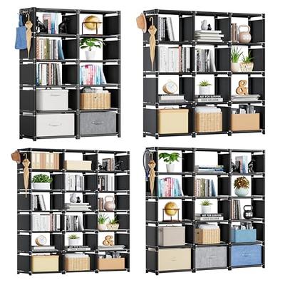 Mavivegue Bookshelf,15 Cube Storage Organizer,Book Shelf Organizer,Tall Bookcase  Shelf,Book Cases/Shelves,Grey Cube Shelf,Cubbies Closet Storage Organizer  Shelves for Bedroom,Living Room,Home,Office - Yahoo Shopping