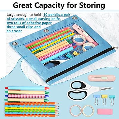 Pencil Pouch for 3 Ring Binder, Bulk 6 Pack Binder Pencil Pouch