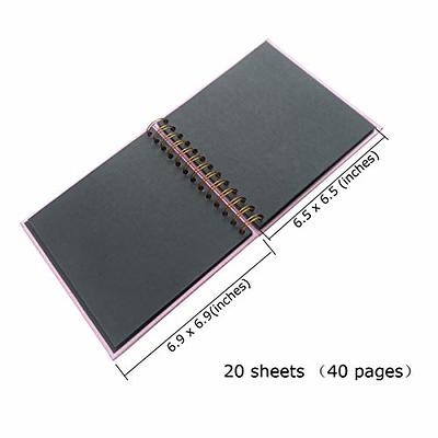 Enyuwlcm Linen Hardcover Small Scrapbook with Black Pages 4 x 6 Handmade  Photo Album DIY Album Book Suitable for School Kids Girl 40 Pages Pink -  Yahoo Shopping