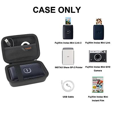 Fujifilm Instax Mini Link 2 Smartphone Instant Printer Space Blue, Fuji  Mini Film 40 Sheets Protective Case, Bundle