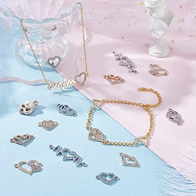 WNG Heart Shape Charms Bling Charms for Jewelry Making Valentine's