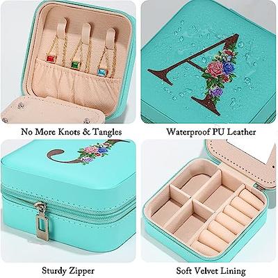  Parima Travel Jewelry Case for Women, A Initial Jewelry Case  Organizer, Small Travel Jewelry Case, Jewelry Travel Case, Birthday  Gifts for Women