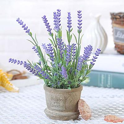 Artificial lavender flowers artificial Lavender Decor Fake Lavender Plant  in Pot Purple Potted Faux Flowers for Rustic Home Bathroom Table  Centerpieces Wedding artificial lavender Decor lavender plant - Yahoo  Shopping