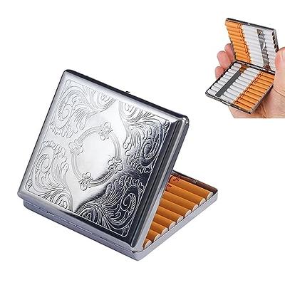 OLDENDO Metal Cigarette Case Vintage Cigarette Holder Box King Size  Portable Pack 16pcs Regular Size Cigarettes Gifts for Man Women (Gold) -  Yahoo Shopping