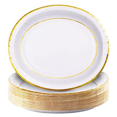 Tyzarglef 50 Count Floral Oval Paper Plates, 10 x 12.5 Large Disposable  Dinner Serving Platters Heavy Duty, for Wedding, Bridal/Baby Showers,  Floral Party Supplies - Yahoo Shopping