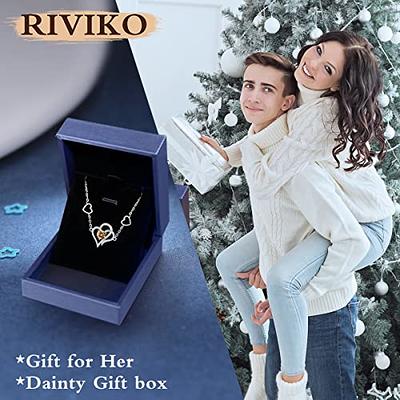 RIVIKO Love Heart Charm Bracelet For Women 925 Sterling Silver With  Zirconia Birthstone Bracelets Adjustable Link for Mother Wife Girls Sister