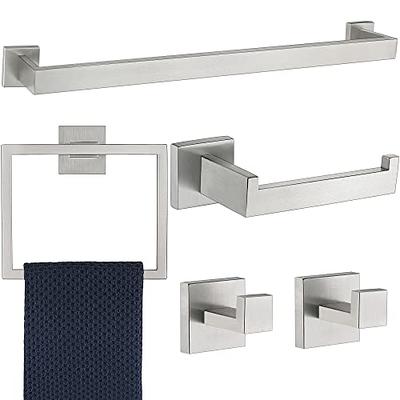 USHOWER Brushed Nickel Bathroom Accessories Set, 18-Inch Towel Bar Set Wall  Mounted, Durable SUS304 Stainless Steel Bathroom Hardware Set, 4-Piece -  Yahoo Shopping