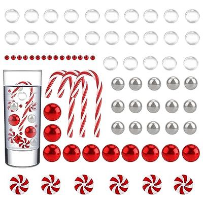 PEUTIER 54pcs Christmas Vase Filler, Christmas Vase Filler Beads