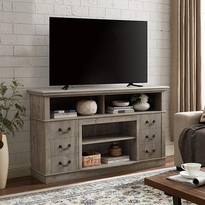 Wood TV Stand for TVs Up to 65, Industrial Media Console Table Natural TV  Cabinet with Storage Cabinet for Living Room, Bedroom - Yahoo Shopping