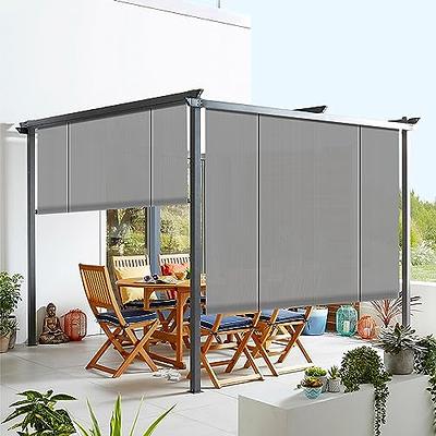 Windscreen4less Exterior Roller Shade Blinds Outdoor Roll Up Shade for Deck  Back Yard Gazebo Pergola Balcony Patio Porch Carport with Privacy 7' W x 6'  L Light Grey - Yahoo Shopping