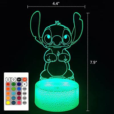 Nutyser 3D Night Light for Kids - Stitch Anime 3D lamp with Remote