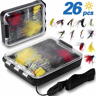 PLUSINNO Fly Fishing Flies Kit, 26/78Pcs Handmade Fly Fishing Gear with  Dry/Wet Flies, Streamers, Fly Assortment Trout Bass Fishing with Fly Box -  Yahoo Shopping