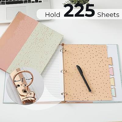Cute Decorative Hardcover 3 Ring Binder for Letter Size Paper, 1 Inch Round  Rings, Women's Floral Binder Organizer for School/Office, Wildflowers :  Amazon.in: Office Products