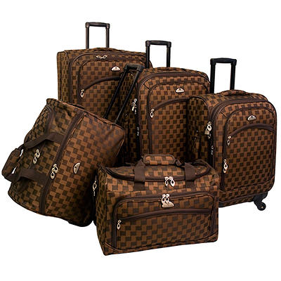 American Flyer Madrid 5pc. Luggage Set - Brown - Yahoo Shopping