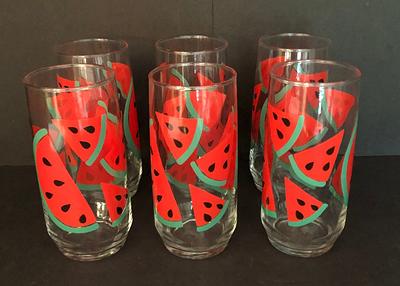 Watermelon Glassware, Vintage Libbey, Bar Cart Accessory, Ice Tea, Highball  Tumblers, Gin & Tonic Glass, Set Of Six - Yahoo Shopping