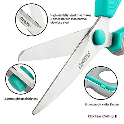 Scissors All Purpose, 8 Heavy Duty Scissors Bulk 3-Pack, 2.5Mm Thickness  Ultra Sharp Blade Shears with Comfort-Grip Handles for Office Home School  Sewing Fabric Craft Supplies, Right/Left Hand