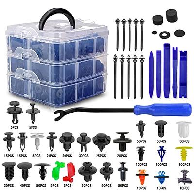 910Pcs Car Push Retainer Clips Plastic Fasteners Removal Kit with 27 Most  Popular Size Nylon Plastic Bumper Rivets Door Panel Clips for Toyota GM  Ford Honda Chrysler Blue - Yahoo Shopping