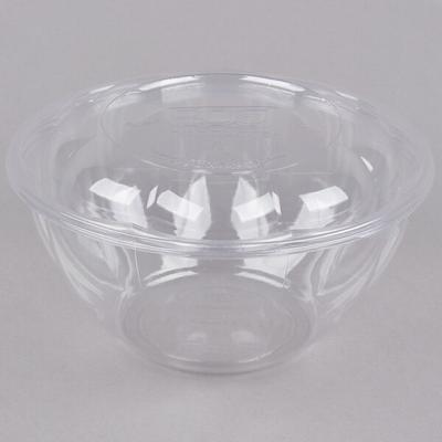 Eco-Products EP-SB48 48 oz. Clear Compostable Plastic Salad Bowl with Lid -  50/Pack