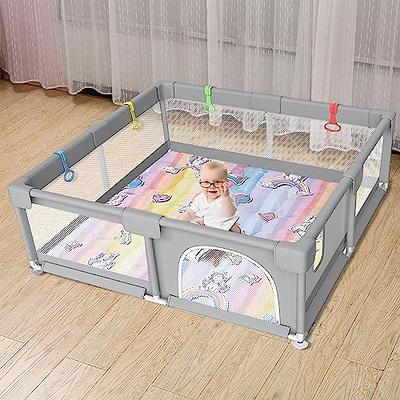 Baby Play Mat for 72'' x 59'' Playpen, Large & Thick Baby Mat for Floor,  Playmat