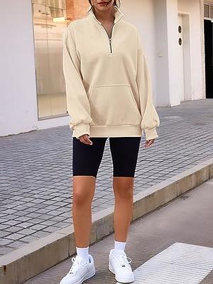 Trendy Queen Half Zip Sweatshirts Quarter Zip Pullover Hoodies for Women  Oversized Soft Sweaters Fall Outfits Winter Fashion Clothes 2024 Apricot -  Yahoo Shopping