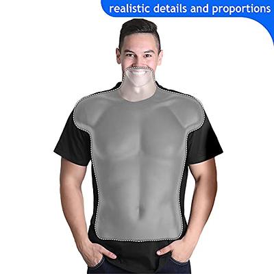 Male Mannequin Torso with Stand Dress Form Tshirt Display Countertop Hollow Back Body S-M Clothing Sizes Black