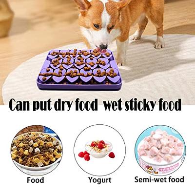 Hiyibo 17''x11''Lick Mat for Dogs,4 in 1 Dog Slow Feeder Mat,Slow