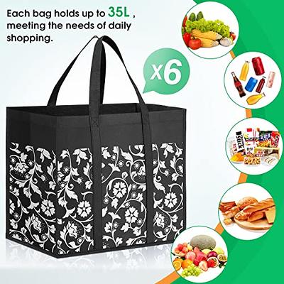 Grocery Bags Heavy Duty Reusable Foldable Groceries Tote Bag Portable and  Folding Shopping Bag 