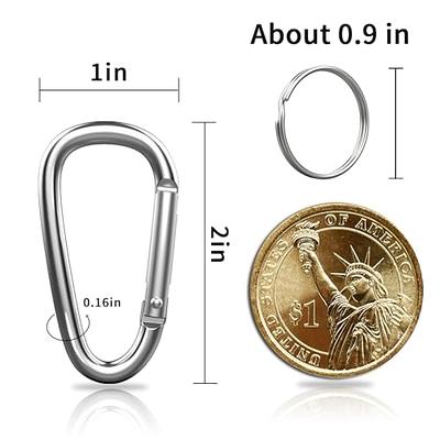 5/10 or 20pcs Heart Shape Keychain Clip, Aluminum Alloy Carabiner