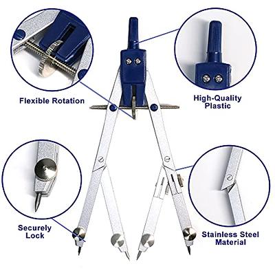 Compass for Geometry Large, Professional Drawing Compass Metal