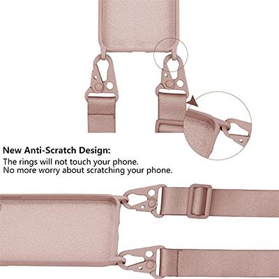 ZTOFERA Crossbody Case for iPhone 15 Pro with Lanyard Strap Adjustable  Rope, Liquid Silicone Soft Cover for iPhone 15 Pro 6.1 inch-Brown