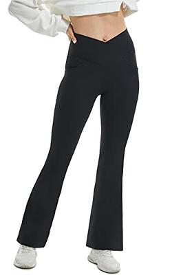 Yoga Pants for Women Crossover Workout Athletic Trouser Tummy Control High  Waist Bootcut Flare Leggings with Pockets Tights 3 A - Black at   Women's Clothing store