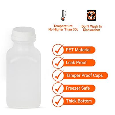 12 Oz Plastic Bottles with Caps, Juice Containers With Lids For