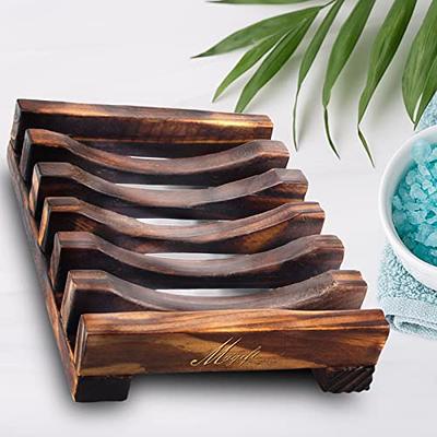 Waterfall Self Draining Bamboo Soap Dish