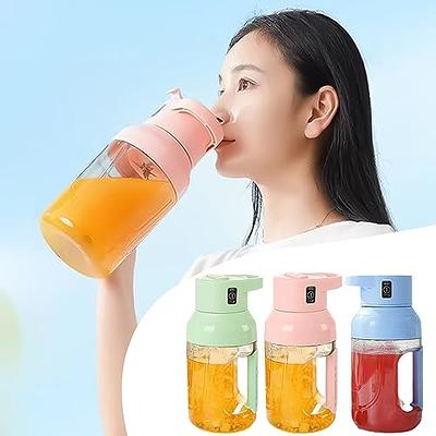  Portable Blender,Personal Hand Smoothie Travel Blender Cup,  Fruit Mixer, 7.4V Bigger Motor Mini Blender for Fruit Juice,Milk Shakes,  400ML, Rechargeable,New Sharp 6 Blades for Great Mixing (Green): Home &  Kitchen