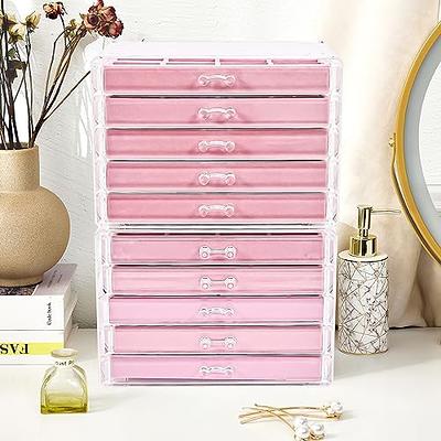 YUFONG Earring Storage Box Organizer 3 Drawers Acrylic Jewelry