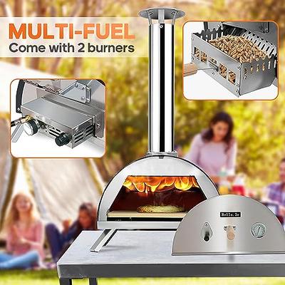 VEVORbrand Portable Pizza Oven, 12 Pellet Pizza Oven, Stainless