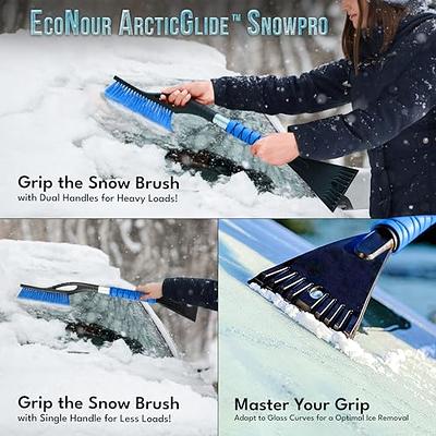 2 Pack Ice Scraper, Car Windshield Snow Wiper, Window Defrost Brush Tool  With Foam Handle