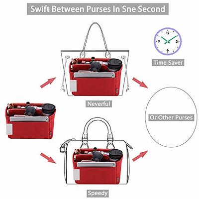 ZTUJO Purse Organizer, Felt Bag Organizer Purse Organizer Insert For Speedy,  Neverfull, Graceful, Neverfull,Tote, Handbag,Shaper (Large, Red) - Yahoo  Shopping