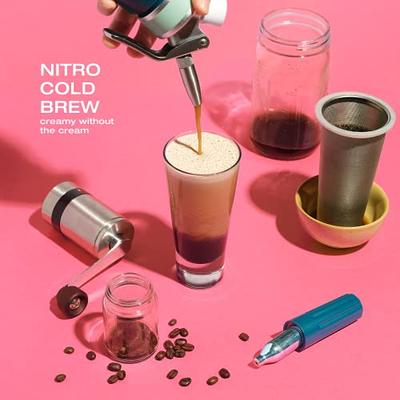 ICO 10pcs Nitrogen Cartridges N2 2g Non-Threaded Chargers and NITRO KAFO Nitro  Coffee Maker & Cold Brew Maker, 1 Quart/1L - Yahoo Shopping
