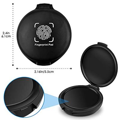 round office fingerprint stamp pad/plastic black