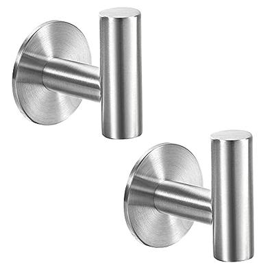 4 Pack Shower Adhesive Hooks Stainless Steel Coat Towel Robe Hooks for  Bathroom