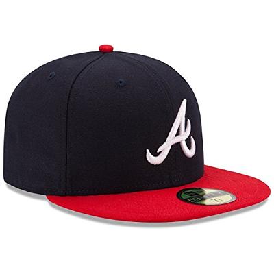 Atlanta Braves New Era Home Authentic Collection On-Field 59FIFTY - Fitted  Hat - Navy/Red