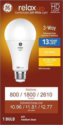 Ge 2pk Equivalent Relax Led Hd Light Bulbs Soft White : Target