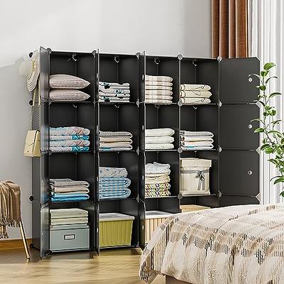 Neprock Cube Storage Organizer,16-Cube Shelf Closet Organizers and Storage  Shelves,Book Shelves Wardrobe Clothes Organizer for Clothing Storage,Yarn