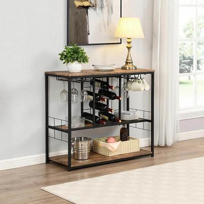 Tileon 2-Shelf Gray Kitchen Pantry Organizer with Tempered Glass