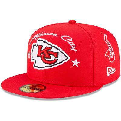 New Era Men's Kansas City Chiefs 2023 Sideline Pinwheel 59Fifty Fitted Hat