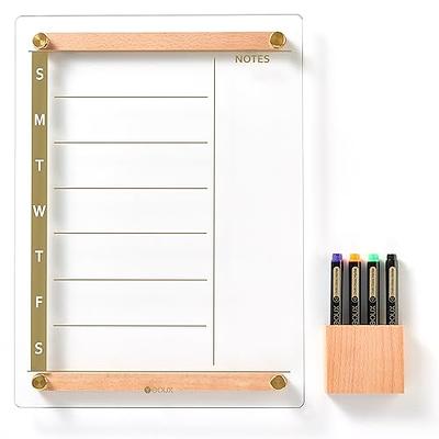 Acrylic Magnetic Weekly Calendar Board for Fridge, 15x11 Clear Weekly  Planner Menu Board for Kitchen, Portable Memo Calendar Whiteboard to Do  List Refrigerator Planning Board