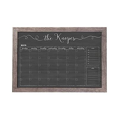 Personalized Dry Erase Chalkboard Calendar Small OR Large Size