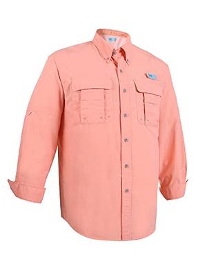 Tuna Men's Fishing Hiking UPF 50+ Sun Protection Anti-Static Waterproof  Outdoor Two Pockets Long Sleeve Shirts (Salmon #11 XL) - Yahoo Shopping